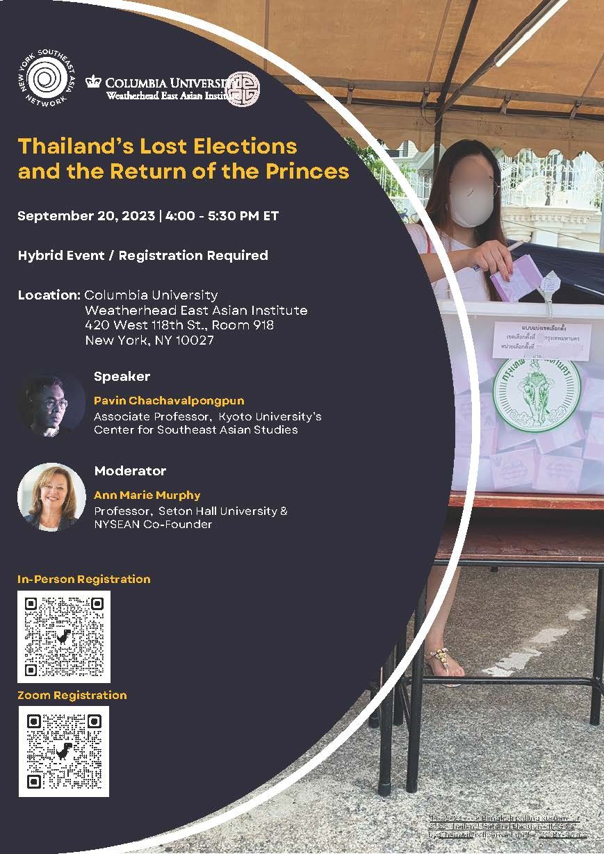 Thailand's Lost Elections and the Return of the Princes Flyer