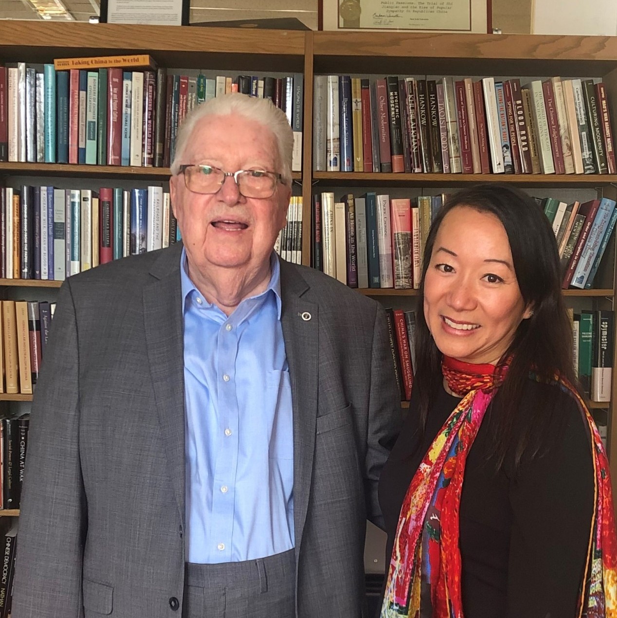 Coauthor Chickie Donohue with WEAI's Professor Lien-Hang Nguyen
