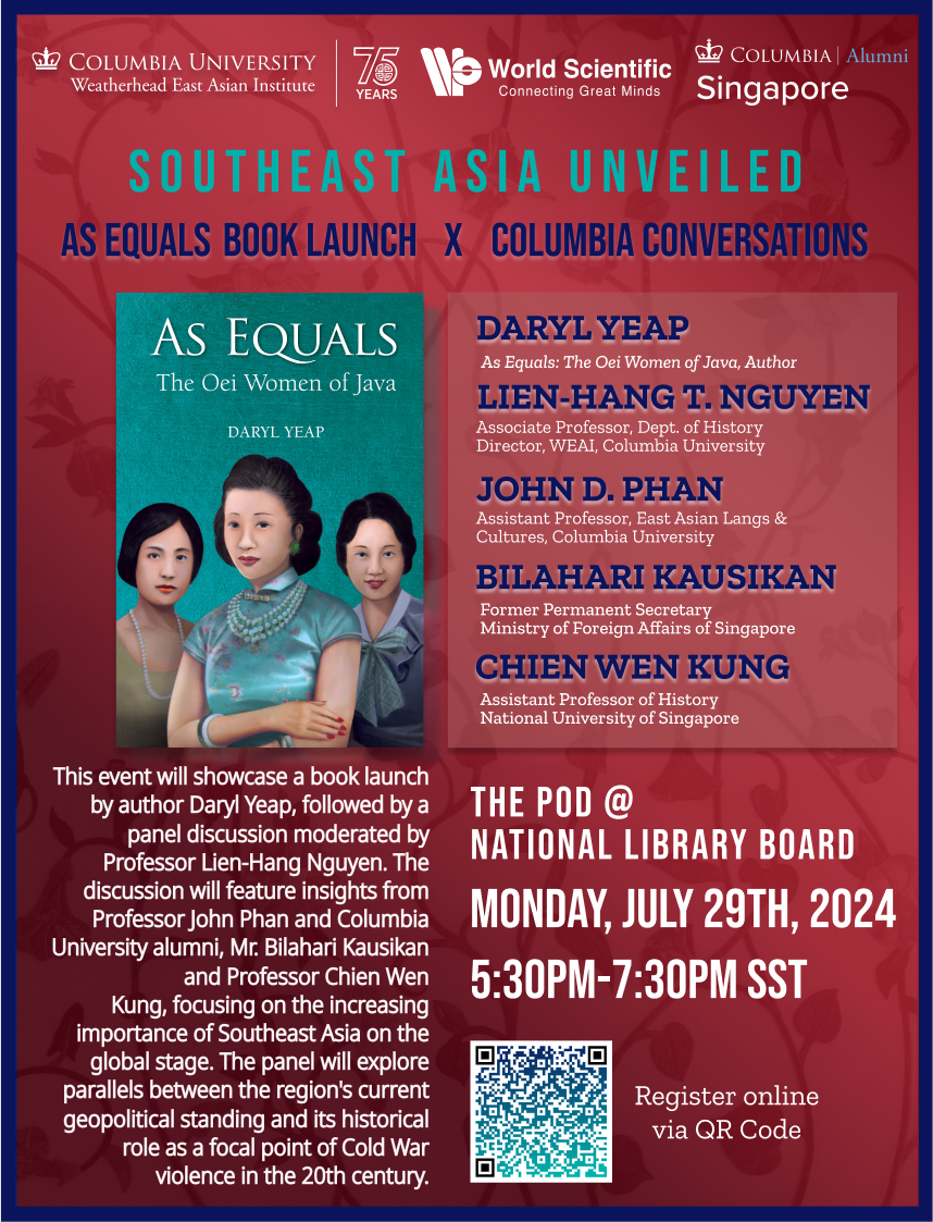 Southeast Asia Unveiled: As Equals Book Launch x Columbia Conversations
