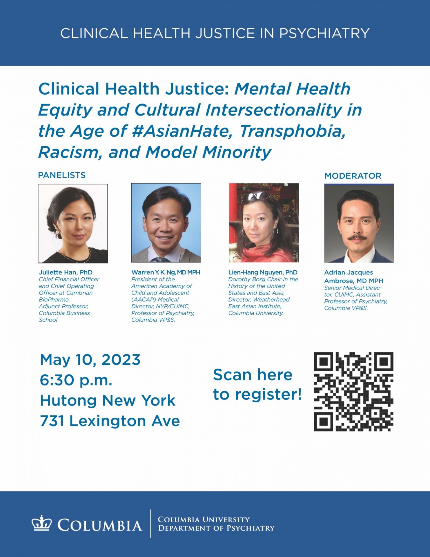 clinical health justice in psychiatry AAPI event