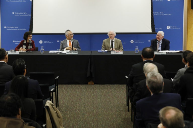 Professors Gluck, Curtis, and Patrick discuss US-Japan relations with Ambassador Yamanouchi image