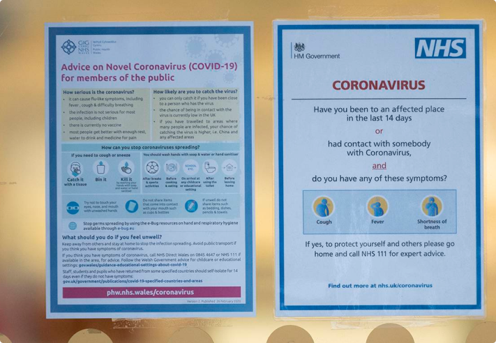 coronavirus safety measure postings