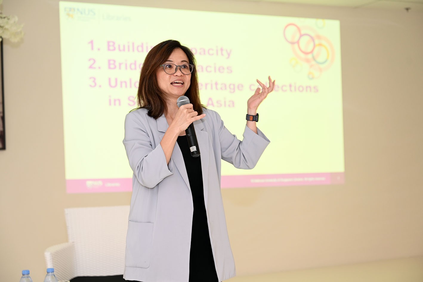 Natalie Pang, University Librarian at the National University of Singapore Libraries, at the conference in Bangkok on Feb. 20 