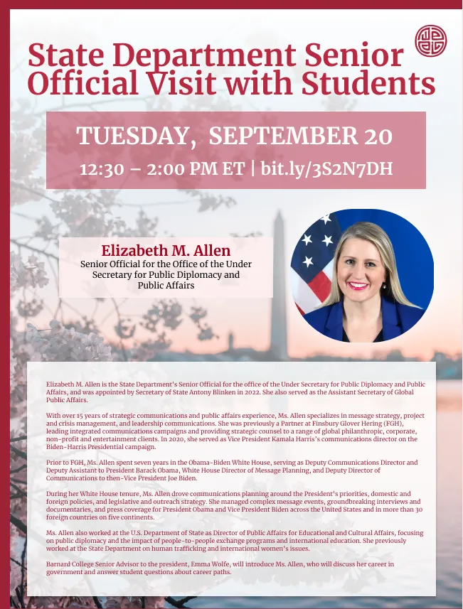 State Department event poster
