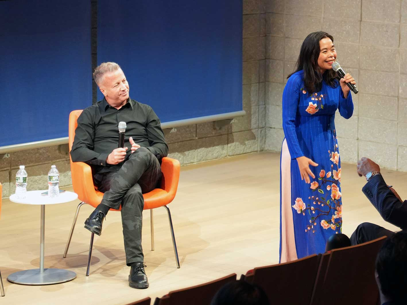 Photographer Peter Steinhauer and writer Nguyễn Phan Quế Mai on May 2. Nguyễn Phan Quế Mai and Peter Steinhauer on May 2