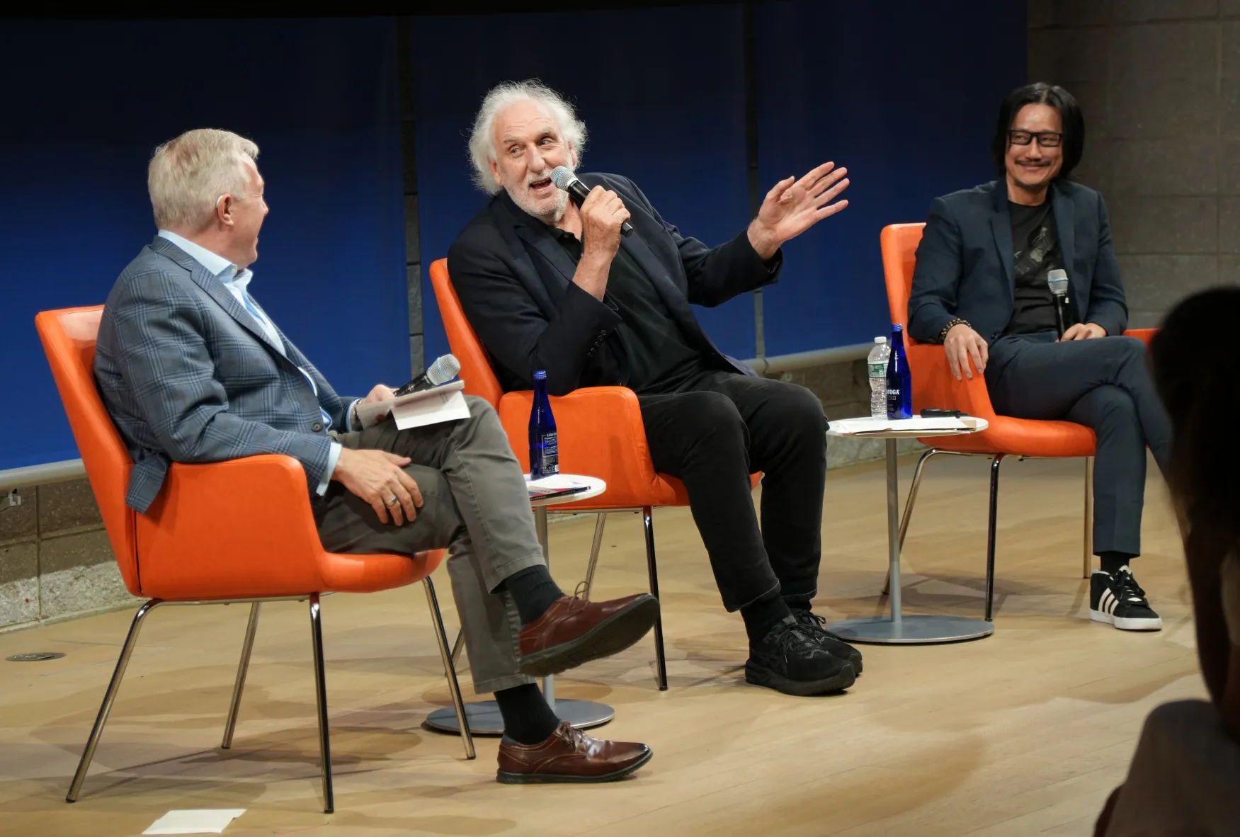 Amb. Ted Osius, Phillip Noyce, and Tony Bui in the "Cinema, War, and Conscience" panel on May 2