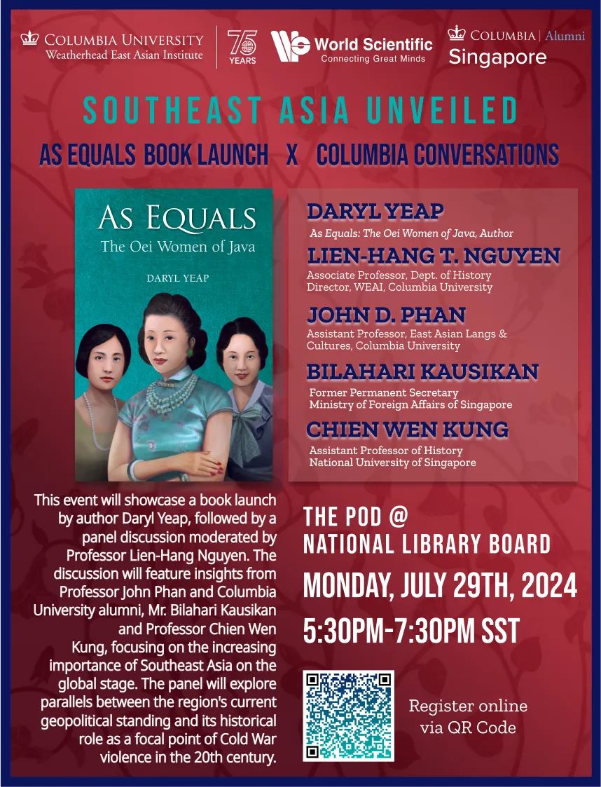 Southeast Asia Unveiled: As Equals Book Launch x Columbia Conversations