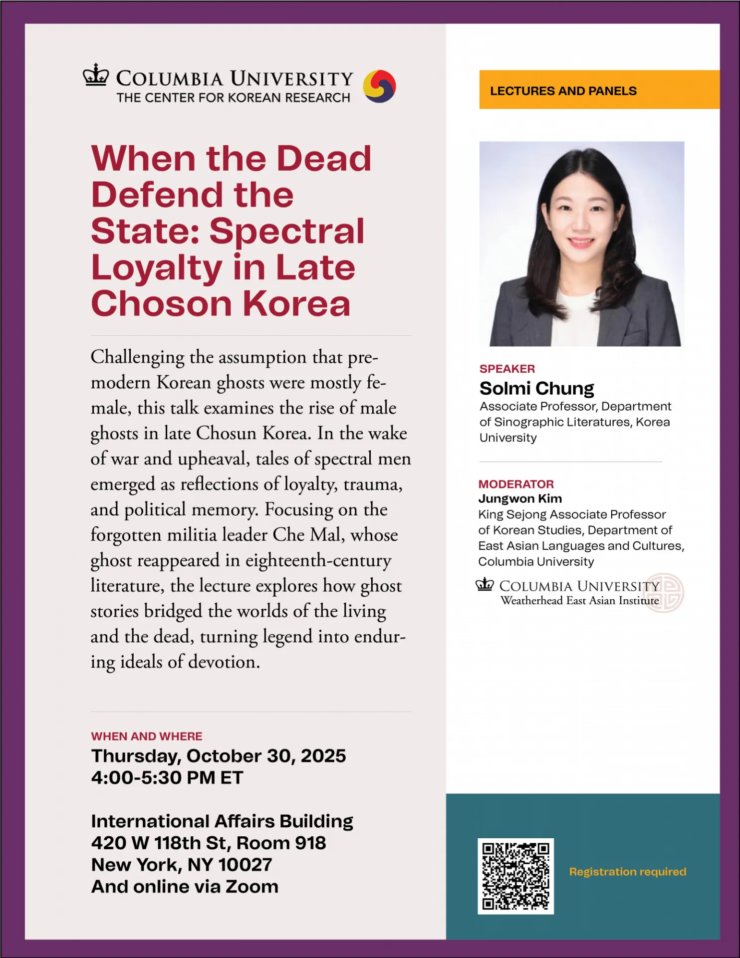 "When the Dead Defend the States" flyer, 10/30/25