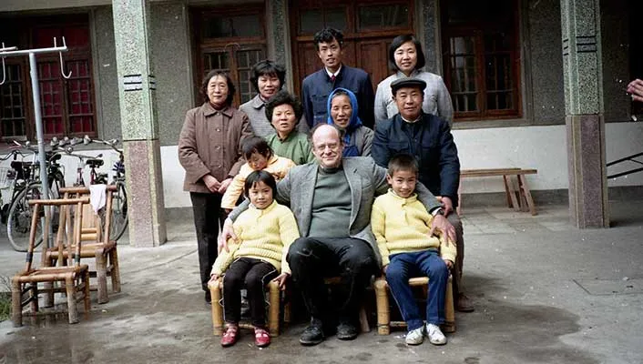 Myron Cohen and friends in Shanghai, 1990