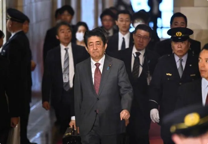 Abe walking