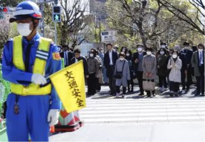 Ped x-ing with masks