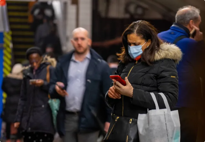 woman with mask