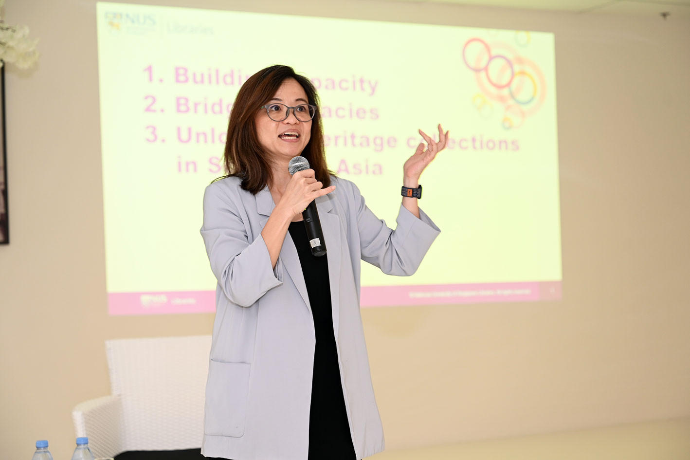 Natalie Pang, University Librarian at the National University of Singapore Libraries, at the conference in Bangkok on Feb. 20 