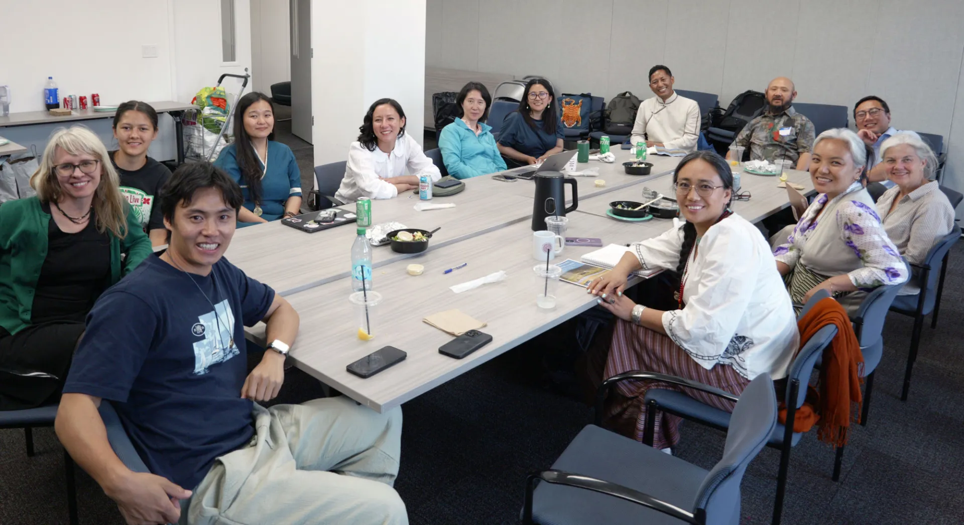 A post-conference team meeting