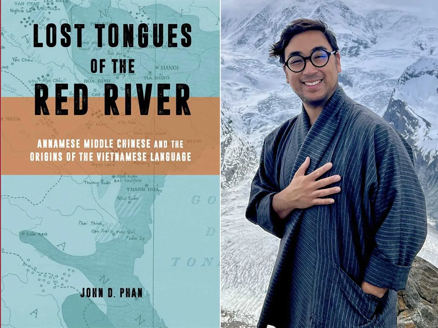 "Lost Tongues of the Red River" (2025) by John Phan (right) 