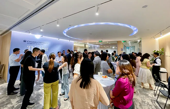 Guests at the Columbia Global Center Beijing on Aug. 12, 2026