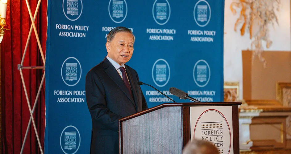 Vietnamese President Tô Lâm at The Metropolitan Club in New York City on Sept. 22, 2026 (Grace Wu/Foreign Policy Association)
