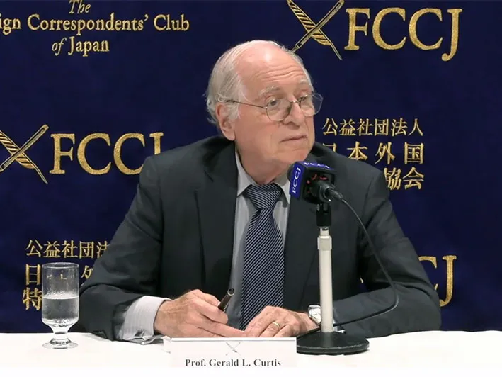 Gerald L. Curtis speaking in Tokyo on October 6, 2025