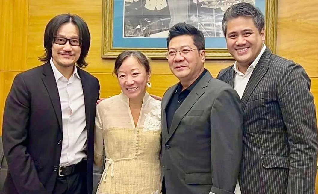 L to R: Artist in Residence Tony Bui; WEAI Director Lien-Hang T. Nguyen; National Academy of Music (VNAM) Director Dr. Le Anh Tuan; and VNAM Deputy Director Bui Cong Duy at VNAM in Hanoi on Nov. 3, 2025