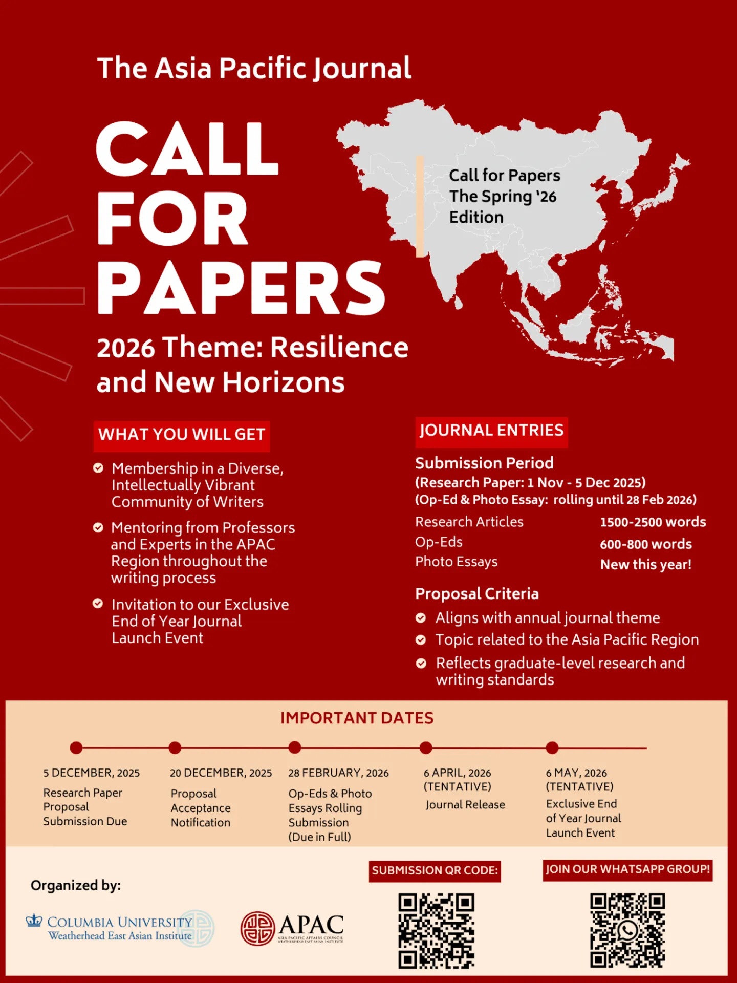 APAC "Call for Papers" graphic