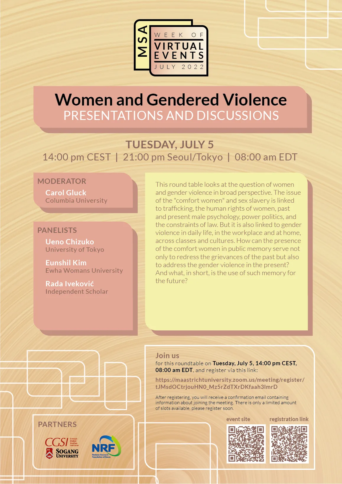 MSA Week of Virtual Events