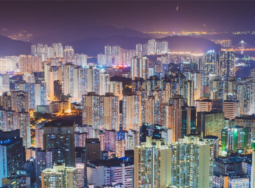 Night view of city
