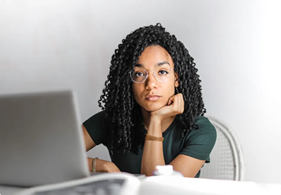 Woman studying