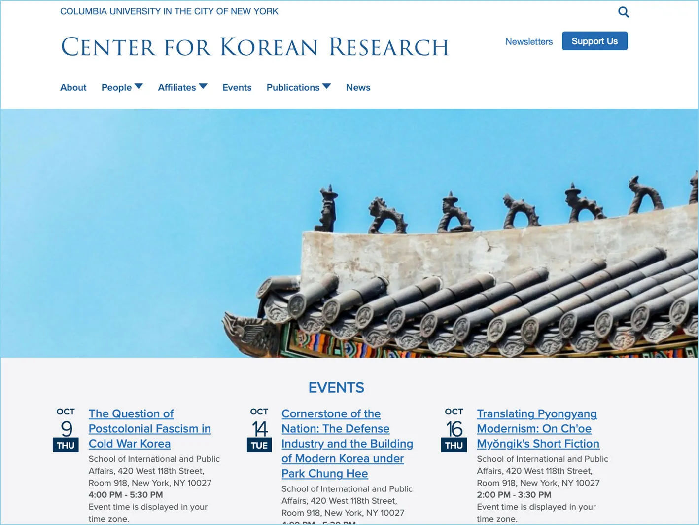 Center for Korean Research website